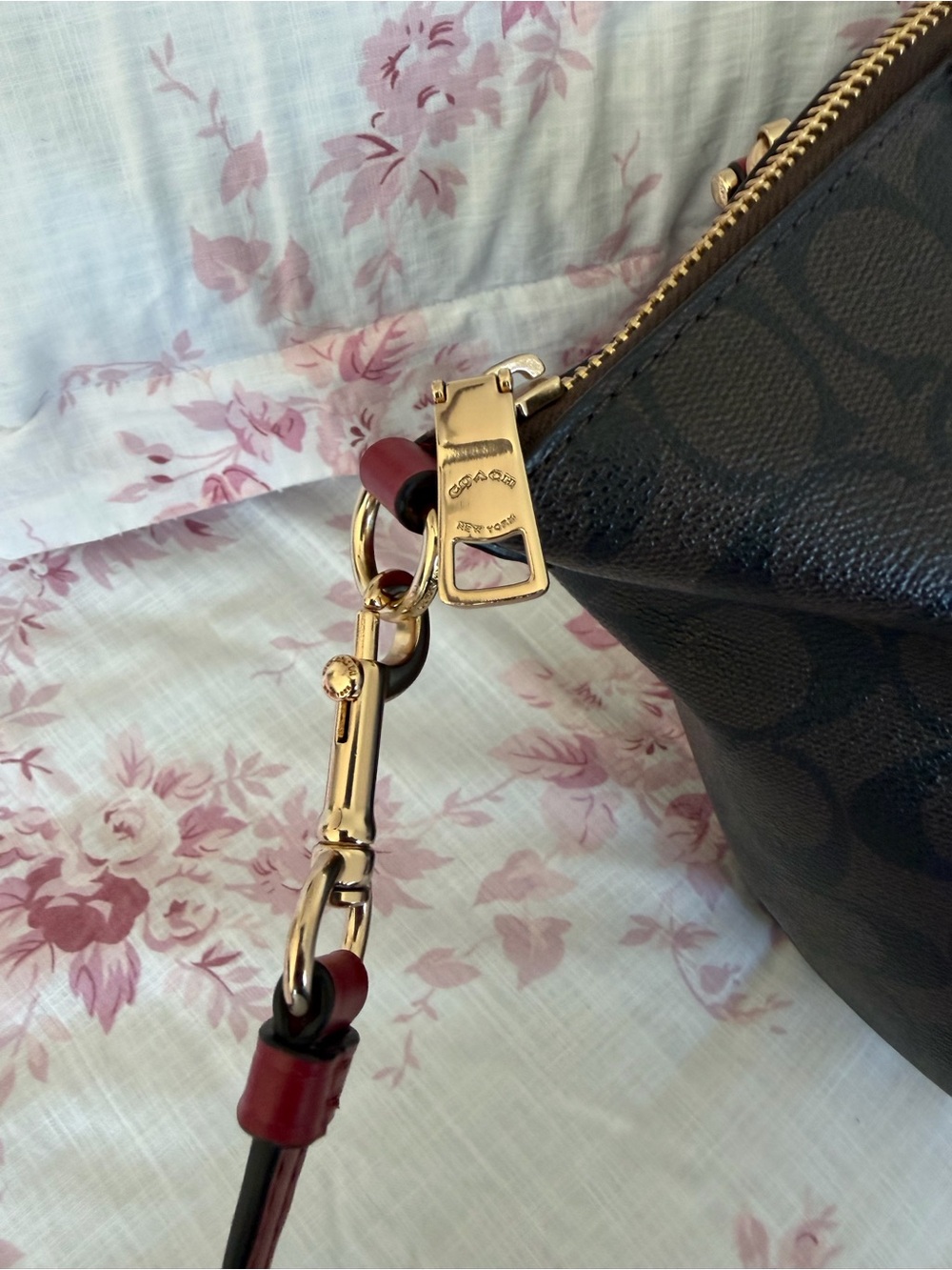 EUC COACH BROWN MONOGRAM SMALL CROSSBODY/HANDBAG - Picture 11 of 11